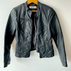 Faux-leather jacket by Only